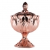 POTICHE DECORATIVO CRISTAL C/TAMPA SPEAR ROSE METALICO WOLFF
