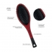 Escova De Cabelo Mq Profissional Oval Almofadada Nylon Carmim Grande 05.006