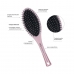 Escova De Cabelo Mq Profissional Oval Almofadada Nylon Quartzo Rosa Grande 05.008