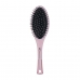 Escova De Cabelo Mq Profissional Oval Almofadada Nylon Quartzo Rosa Grande 05.008