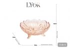 CENTRO DE MESA DE CRISTAL FRUIT AMBAR 23X9,5CM - LYOR - 4421