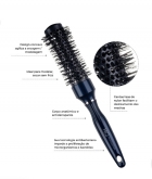 Kit com 02 escovas MQ prof thermoceramic vazada concave antibacterial 33mm+43mm