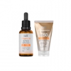 Kit Facial Tracta Sérum Vitamina C10 30ml + Protetor Solar Multiprotetor Facial FPS 50 50g + NECESSAIRE