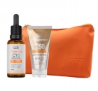 Kit Facial Tracta Sérum Vitamina C10 30ml + Protetor Solar Multiprotetor Facial FPS 50 50g + NECESSAIRE