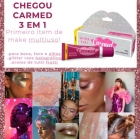 Carmed Glitter 3 X 1 Boca, Rosto e Olhos Rosa Holográfico10g