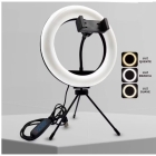 Ring Light 8 Polegadas De Mesa + Trip&eacute; Iluminador Arco De Led